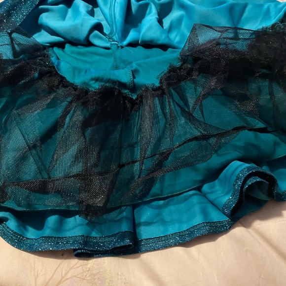 PARTY DRESS by B DARLIN NWT 7/8 SHIMMERING AQUAMARINE LINED W CRINOLINE - Picture 4 of 16